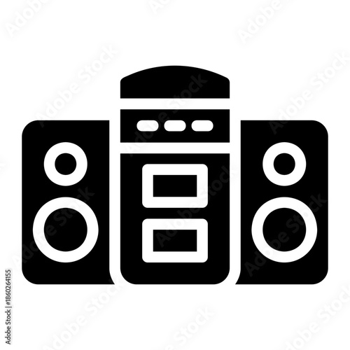 audio system glyph icon