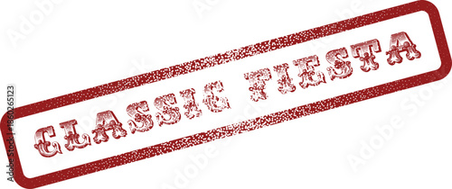 Bold Classic Fiesta Distressed Rubber Stamp Perfect for Lively Event Announcements and Celebrations