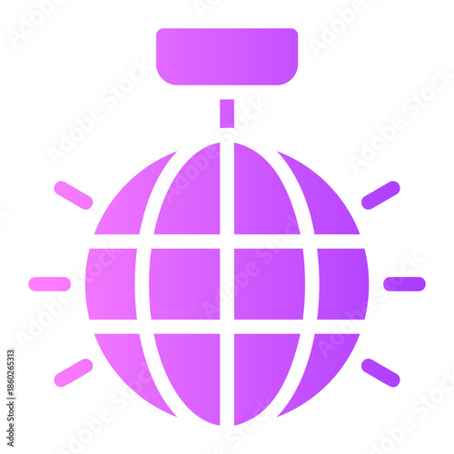 disco ball gradient icon