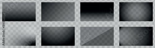 Black gradient shadow transparent overlay backgrounds