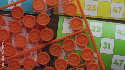 Close-Up of Traditional New Year Tombola Game