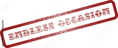 Endless Occasion vintage style red rubber stamp for celebrating continuous special moments and events