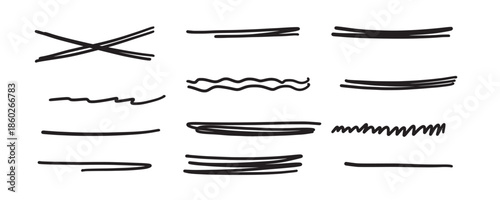 hand drawn scribble lines doodle marker line stripes