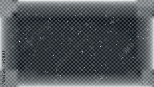 Falling Snowflakes on White Winter Wonderland Background