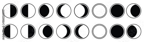 moon phase full lunar cycle crescent sign waxing