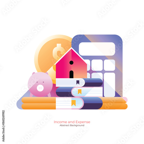 Personal Income and Expense Management for Family Budget Planning, Financial Strategy and Savings Concept