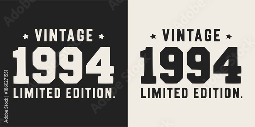 Vintage 1994 limited edition design element showcasing a bold retro style for milestone birthdays and anniversaries