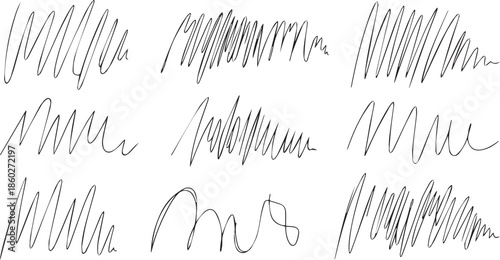 set of black and white sketch