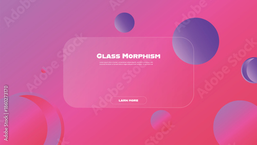 Glassmorphism effect a stunning glass overlay design with purple hues