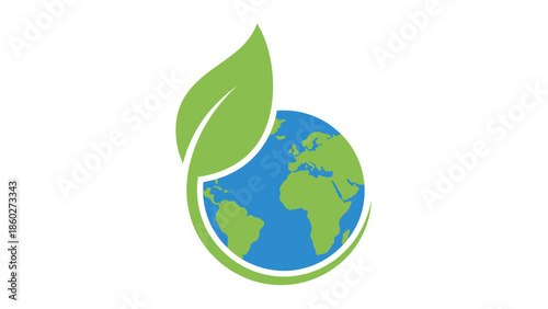 Green Earth Logo with Leaf Emblem.