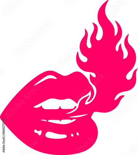 woman lips with black and white transparent smoking smoke vector silhouette of smoking lips 