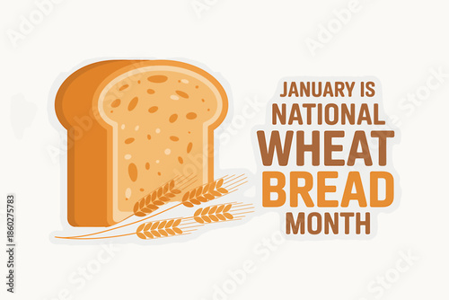 Celebrate january as national wheat bread month with this wholesome illustration
