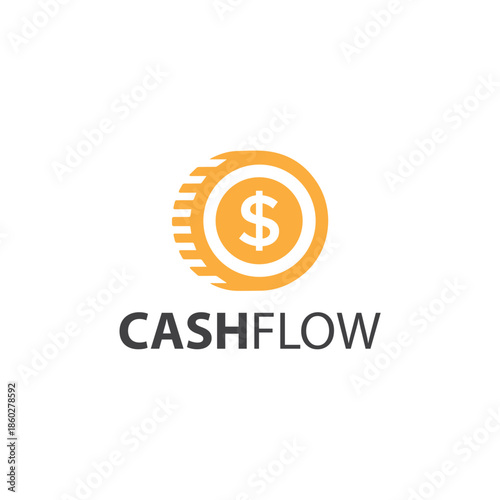 Cash Flow Logo Vector Money Simple