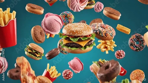 Food And Money Video Background