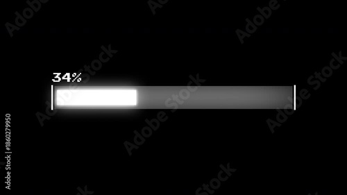 4k alpha channel progress bar loading full complete indicator ui graphic element suitable for displaying completion status, user interface, or game elements.