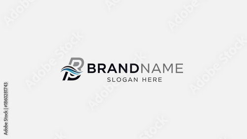 Logo Template with Brand Name Placeholder.