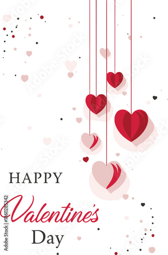 Valentines Day romantic lettering. Happy Valentine's Day, 14 february holiday greetings. Vector Illustration.
