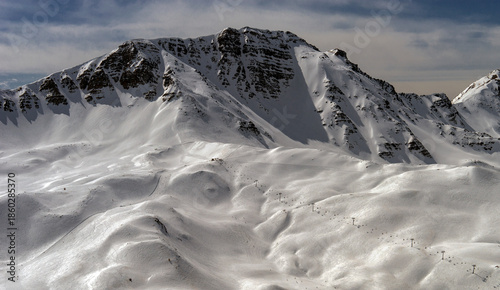 Risoul France ski resort mountain skiers