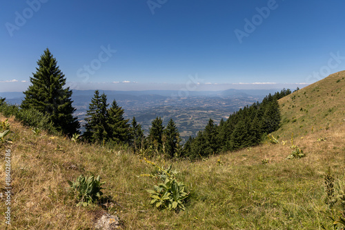 Scenic mountain landscape of Semnoz in Haute-Savoie, France