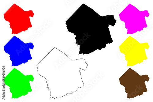 Makati city (Metro Manila Region, Republic of the Philippines, ROP) map vector illustration, scribble sketch Makati map