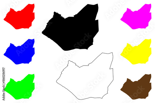 Mandaluyong city (Metro Manila Region, Republic of the Philippines, ROP) map vector illustration, scribble sketch Mandaluyong map