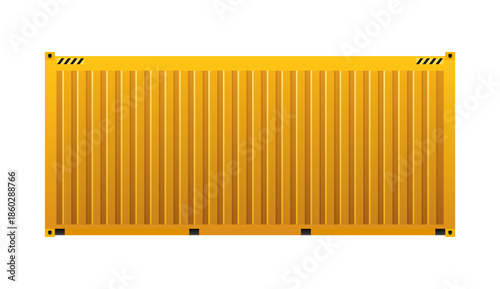 Logistic cargo container. Shipping, transportation and delivery concept. Realistic template isolated on white background