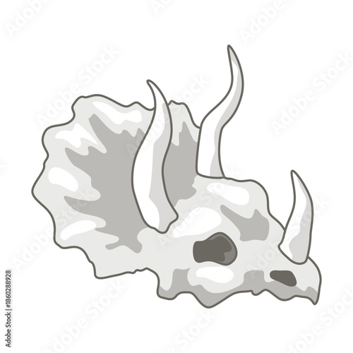 Dinosaurs skeletons parts underground. Fossils, bones of prehistoric reptiles and ammonites