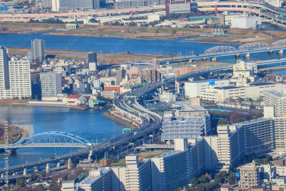 Fototapeta premium 東京スカイツリー展望台からの景色