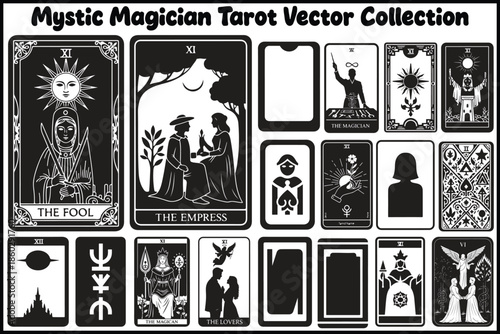 Mystic Magician Tarot Vector Collection