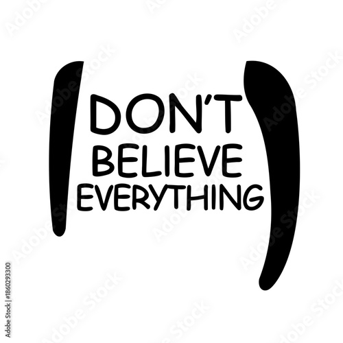 Artistic typographic design presenting an important message about critical thinking skills