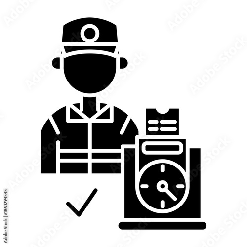 Employee attendance machine icon