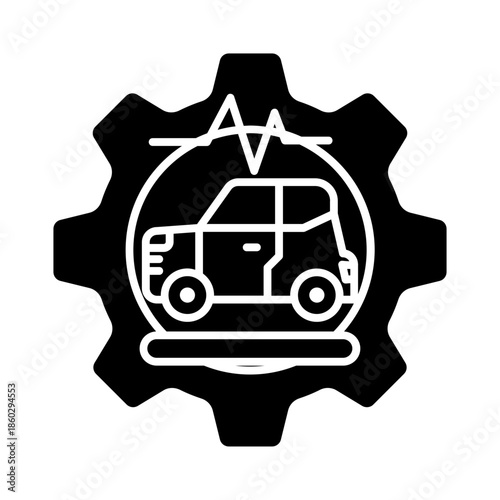Car damage diagnosis icon