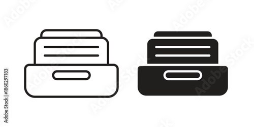 Archive icons. glyph icon vector on white background. Flat and line vector