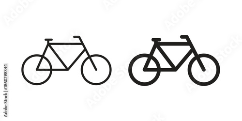 Biking mountain icons. glyph icon vector on white background. Flat and line vector