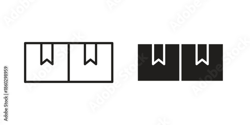 Boxes icons. glyph icon vector on white background. Flat and line vector