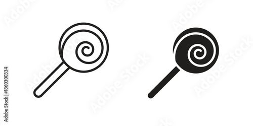 Candy icons. glyph icon vector on white background. Flat and line vector