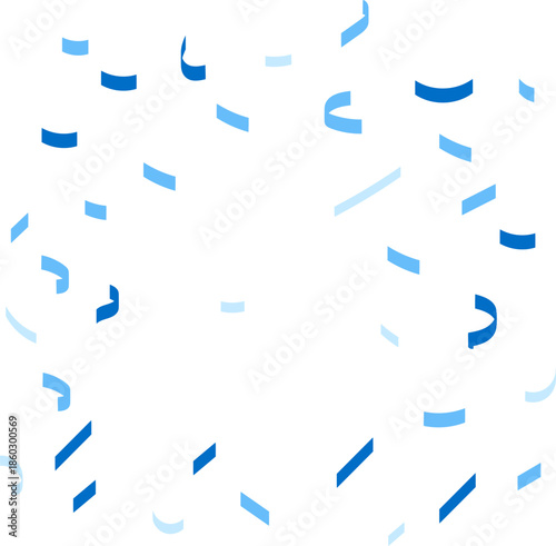 Confetti Background Icon. Multicolor confetti abstract background with a lot of falling pieces, isolated on a white background. congratulatory background with colored confetti and serpentine.