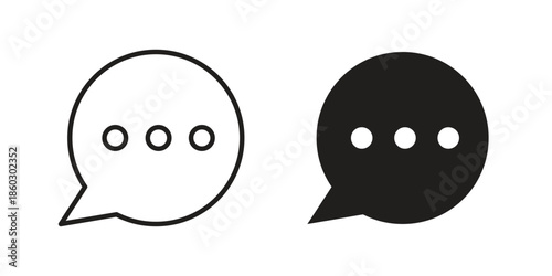 Comment icons. glyph icon vector on white background. Flat and line vector