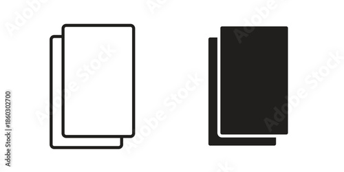 Copy icons. glyph icon vector on white background. Flat and line vector