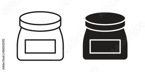 Cream icons. glyph icon vector on white background. Flat and line vector