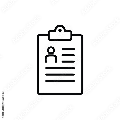 Modern Icon Clipboard With List And Enrollment