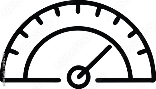Modern Line Art Icon Gauge Meter Showing Levels