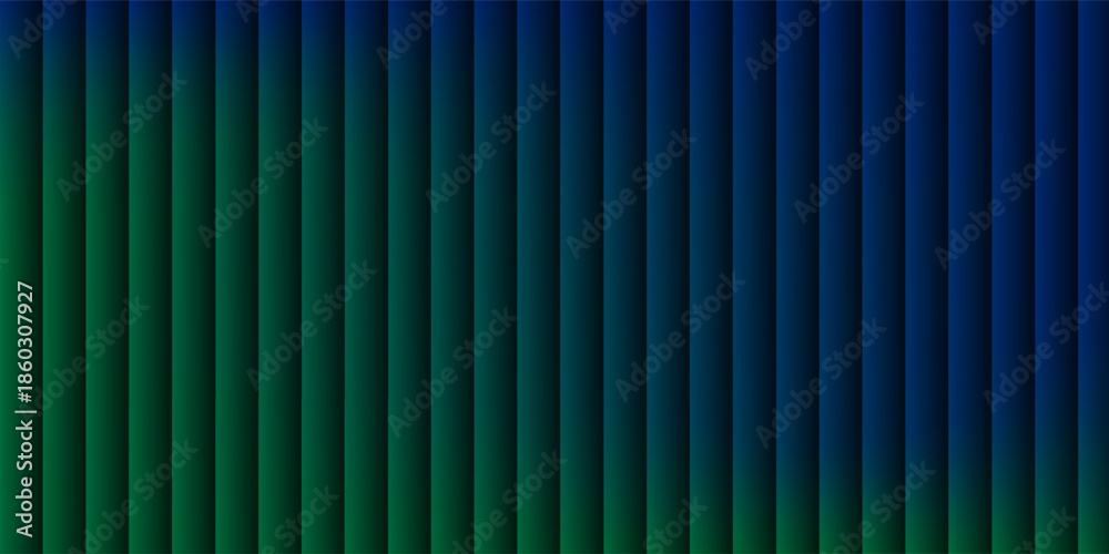 Obraz premium Glass gradient texture with teal and navy ripple pattern and smooth light distortion. Wavy abstract flow, futuristic blur effect, reeded vertical displacement.