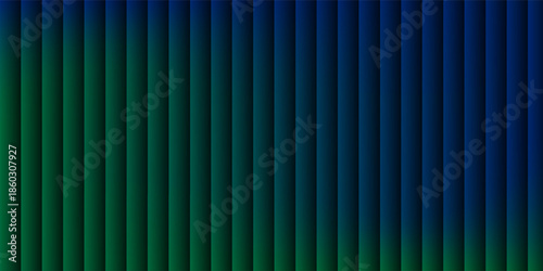 Glass gradient texture with teal and navy ripple pattern and smooth light distortion. Wavy abstract flow, futuristic blur effect, reeded vertical displacement.