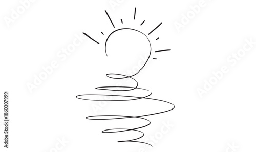 sun beach sea drawing black color object travel trip tourism summer vacation holiday tropical nature icon paradise doodle island palm sand sea sun beach relax tour trip sunrise drawing summer time sea