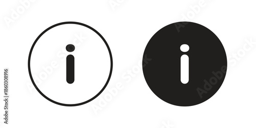 Info icons. glyph icon vector on white background. Flat and line vector