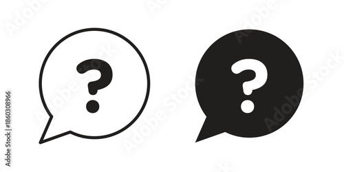 Interrogation icons. glyph icon vector on white background. Flat and line vector