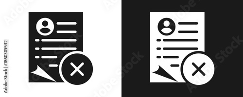 Right To Be Forgotten Icon Set Glyph In White And Black Background