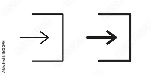 Log out icons. glyph icon vector on white background. Flat and line vector