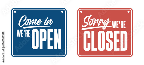 Open and Closed Signs for Business Storefront.